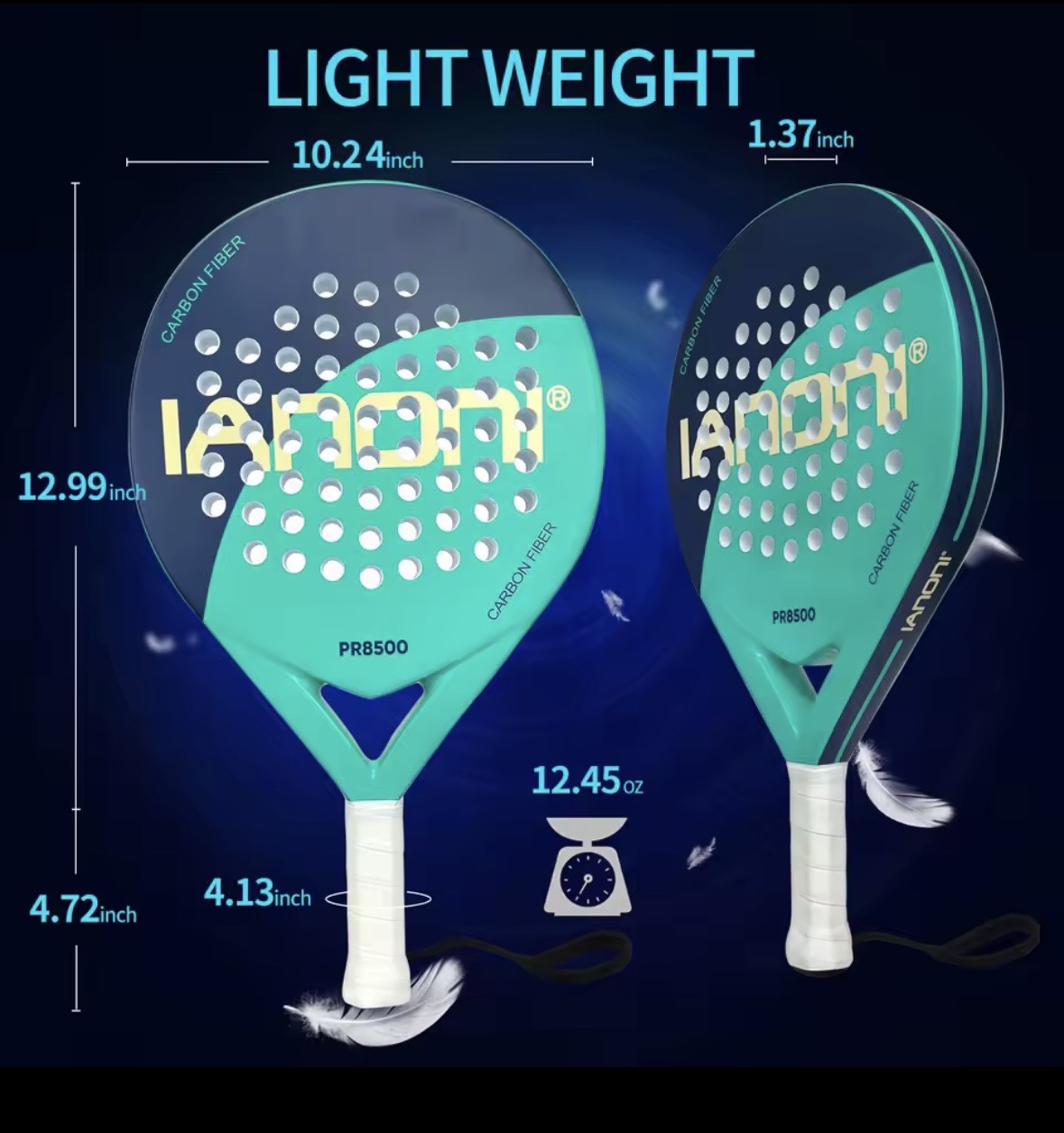 IANONI Padel Racket Carbon Fiber Surface