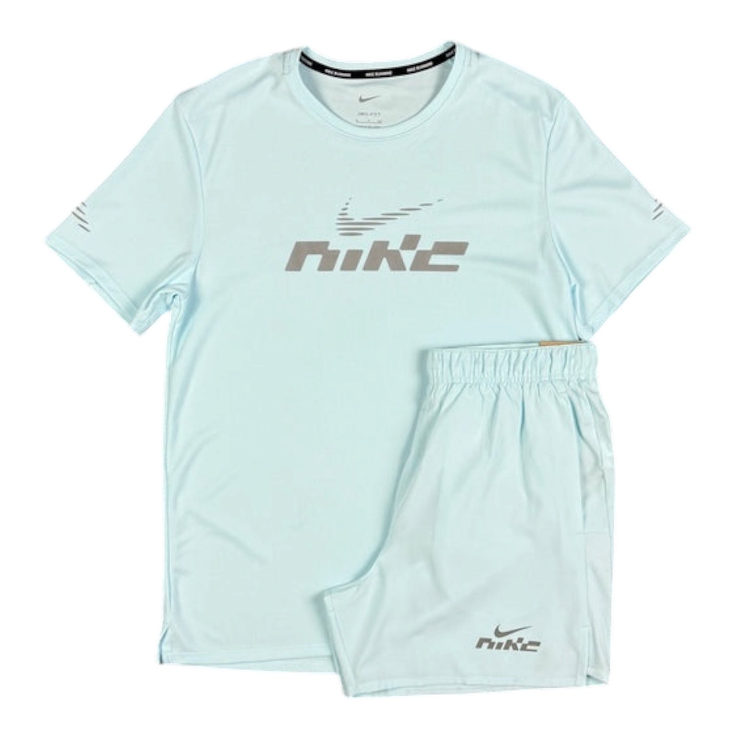 NIKE MILER FLASH T-SHIRT ARMOURY BLUE & ARMOURY BLUE FLASH CHALLENGER SHORTS
