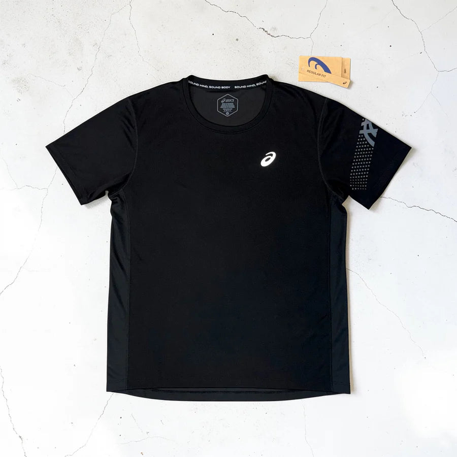 ASICS ICON T-SHIRT AND SHORTS SET - BLACK / DARK GREY
