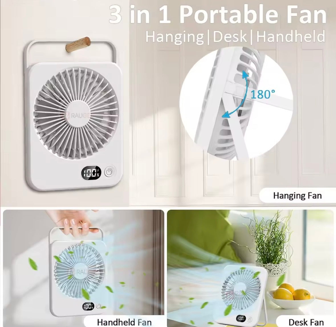 Portable Desk Fan Mini Foldable Table