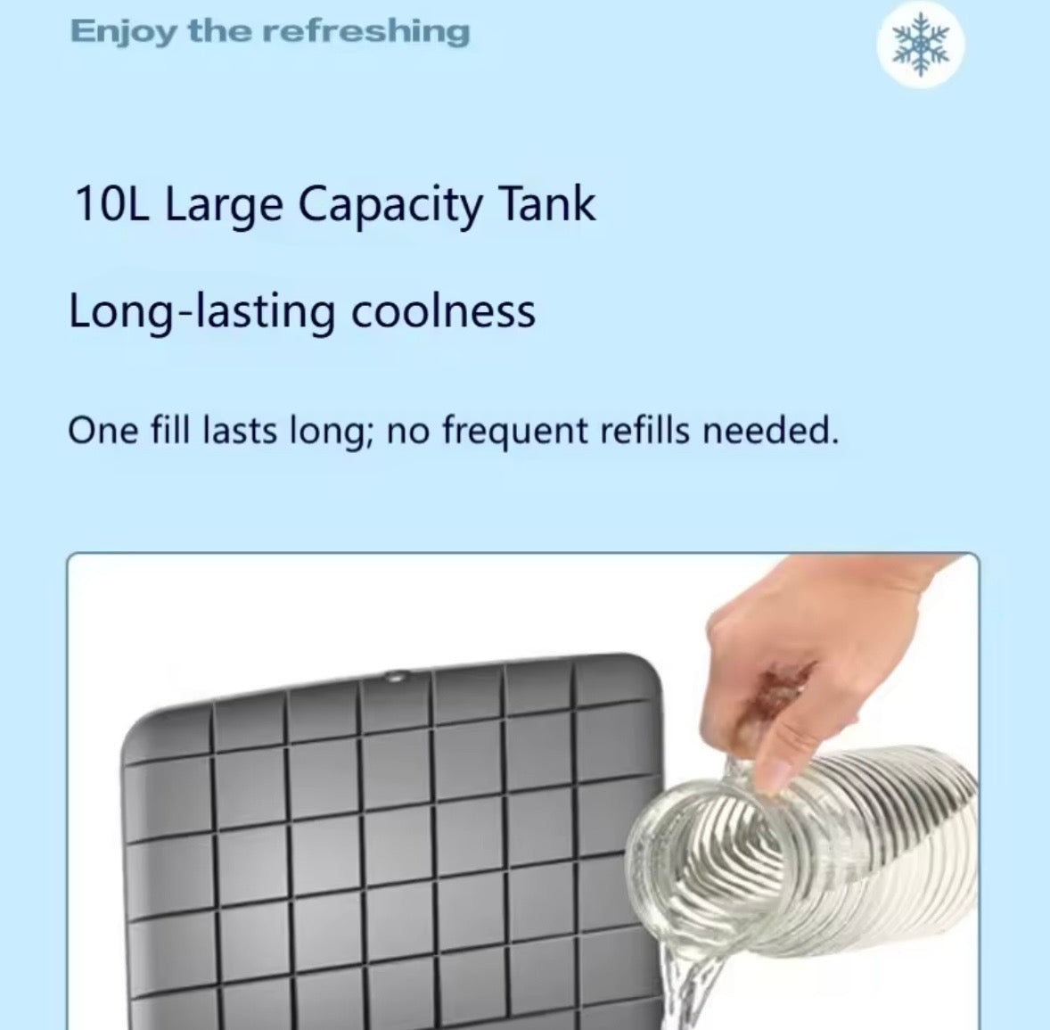Portable Evaporative Air Cooler 10L Water Tank Remote Control 3-in-1