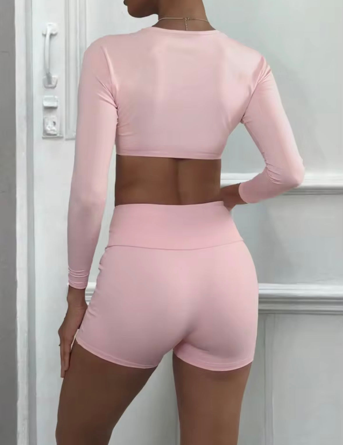 Ladies Casual High Elasticity Pink