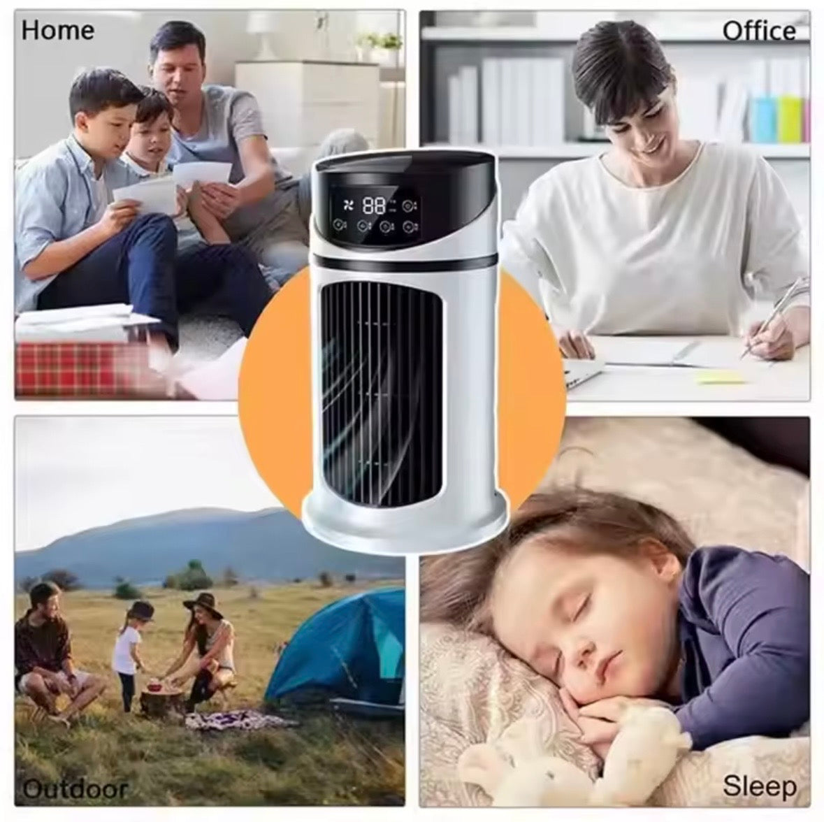 Portable Air Conditioner 6 Speed Evaporative Air Cooling Fan Blower