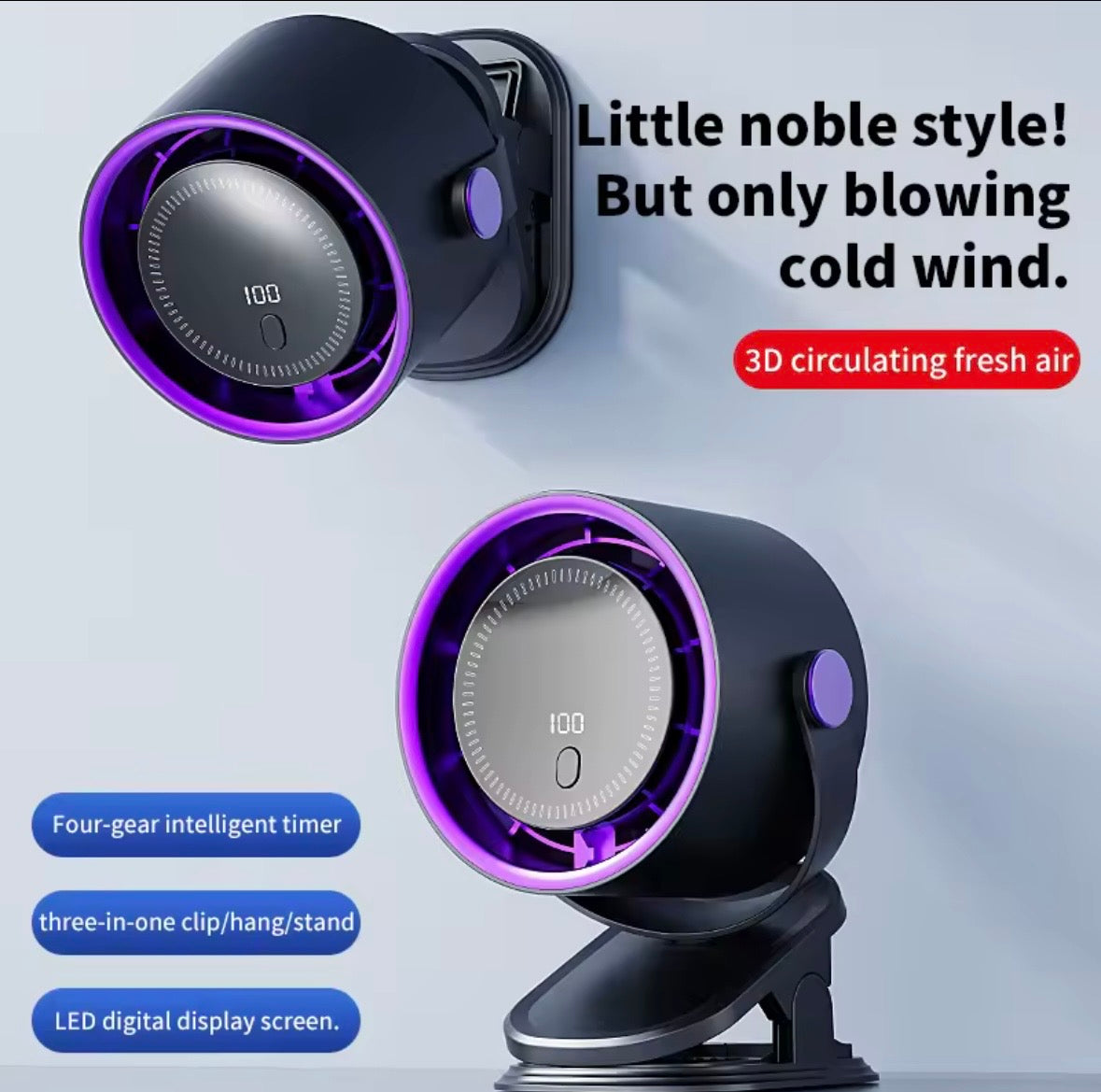 Multi-functional Circulating Fan With Clip 3-in-1