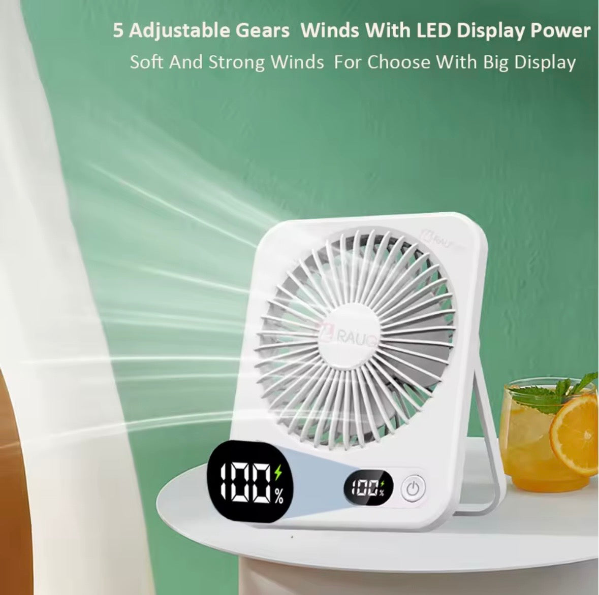 Portable Desk Fan Mini Foldable Table
