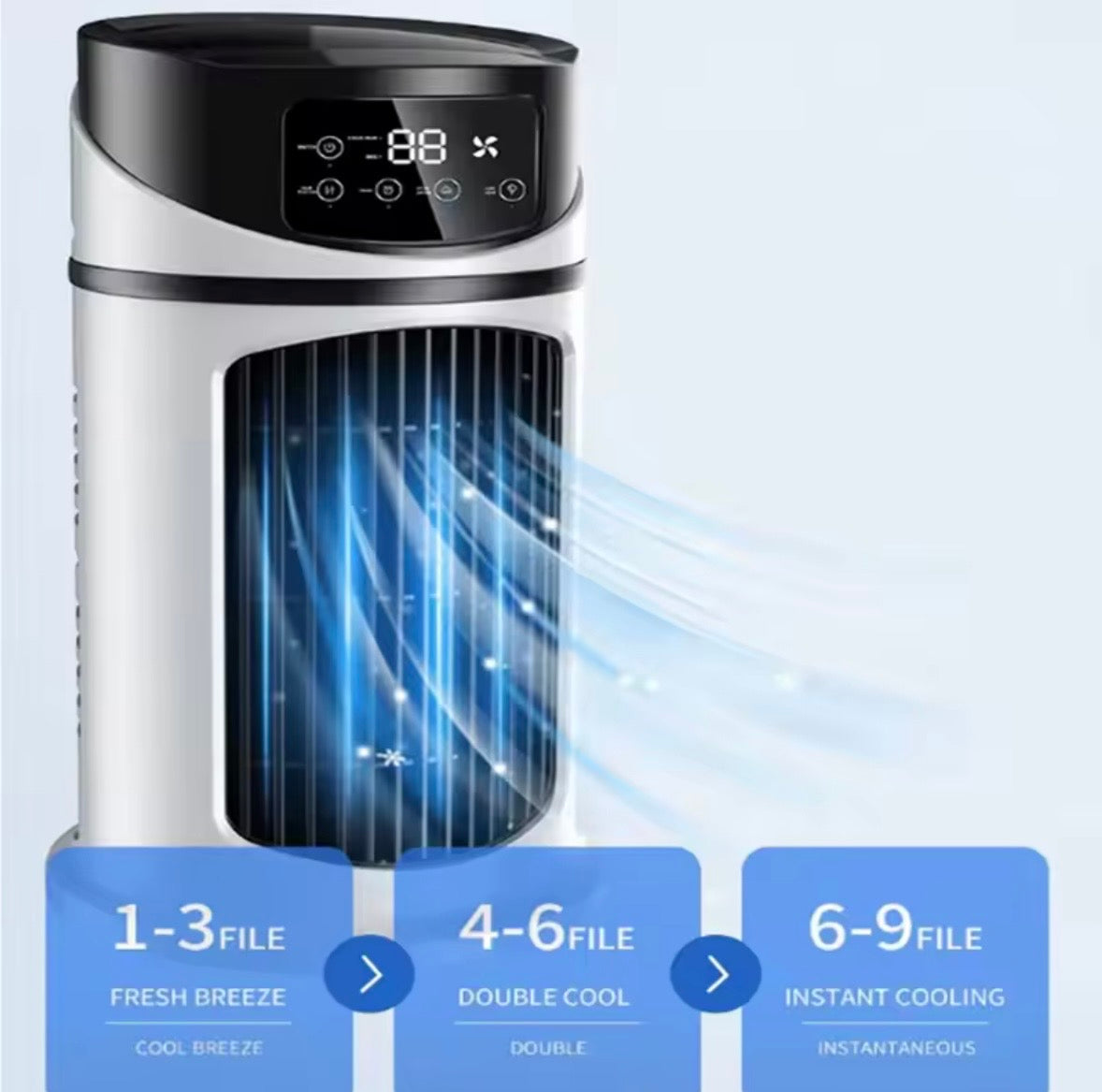 Portable Air Conditioner 6 Speed Evaporative Air Cooling Fan Blower