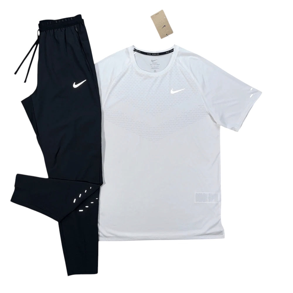 NIKE STRIDE PANTS SET 'WHITE/BLACK'