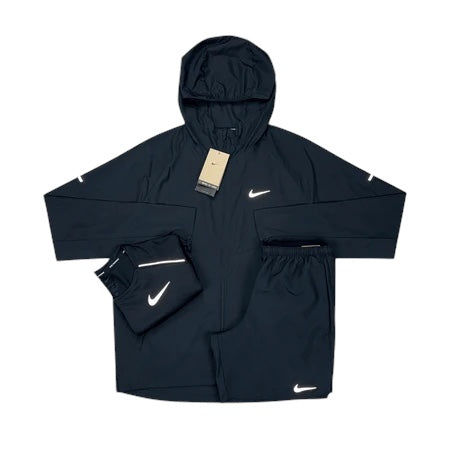NIKE REPEL MILER SHORTS TRI-SET 'BLACK'