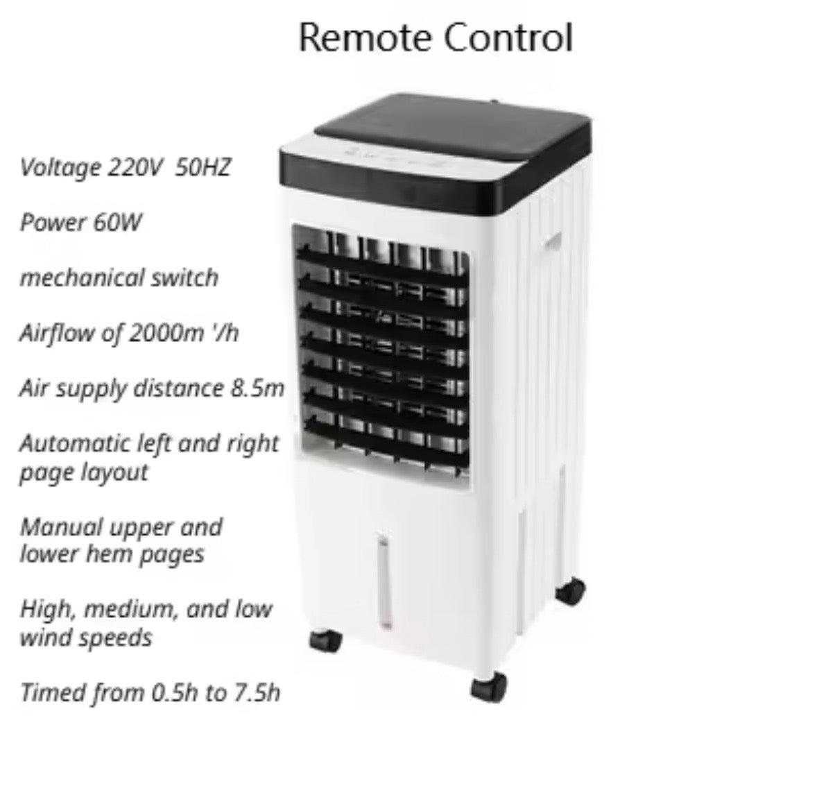 Portable Evaporative Air Cooler 10L Water Tank Remote Control 3-in-1