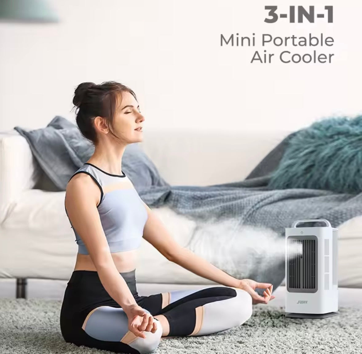 3-IN-1 Mini Portable Air Cooler with Intelligent Touch Control