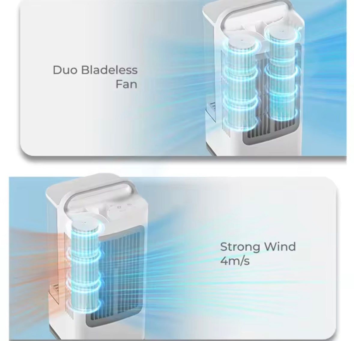 3-IN-1 Mini Portable Air Cooler with Intelligent Touch Control