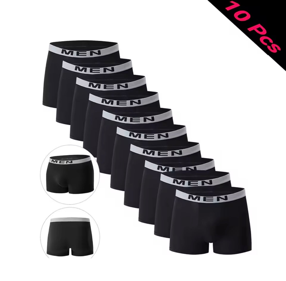 10pcs /Men's Underwear Black