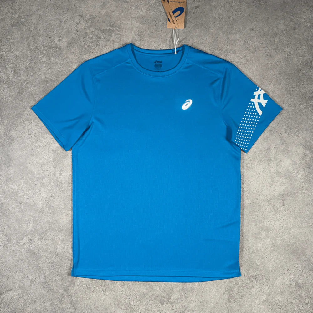 ASICS ICON T-SHIRT BLUE & BLACK SHORTS