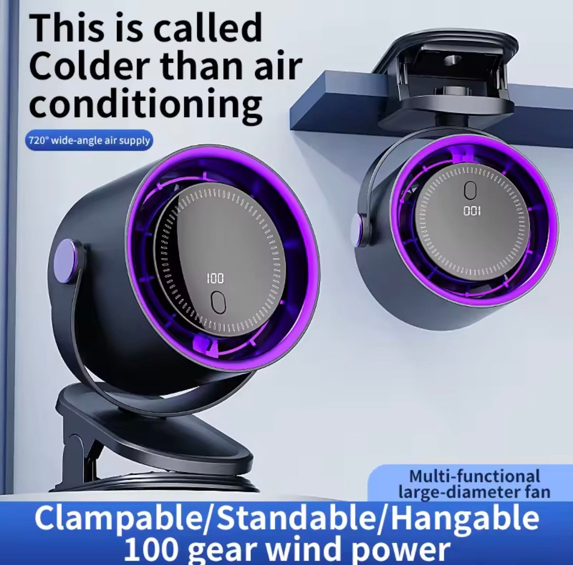 Multi-functional Circulating Fan With Clip 3-in-1
